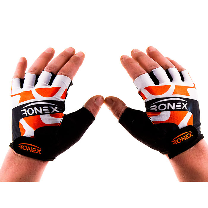 Перчатки вело, фитнес Ronex Lycra+замша, размер S, цвета в ассортименте.
