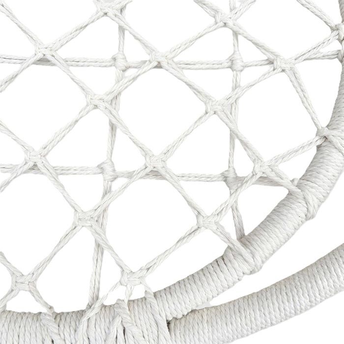 Гамак круглый "Macrame", белый, подушка. 