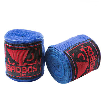 Бинт боксерський 3м, BadBoy, пара, синій, чорний, червоний.