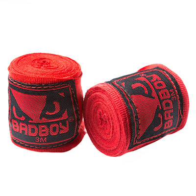 Бинт боксерський 3м, BadBoy, пара, синій, чорний, червоний.