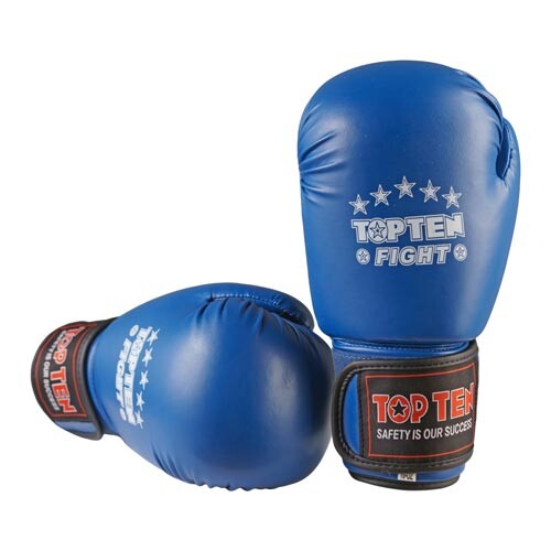 Боксерские перчатки TopTen, DX, 8oz,10oz,синий.