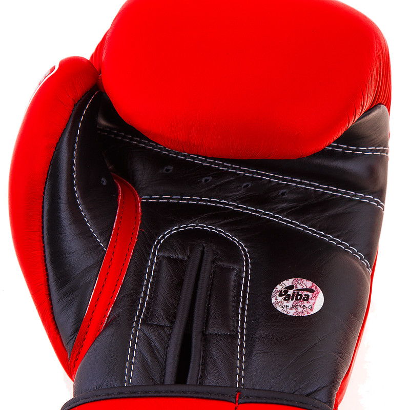 Боксерские перчатки Velo AIBA, кожа, 10oz,12oz, красный