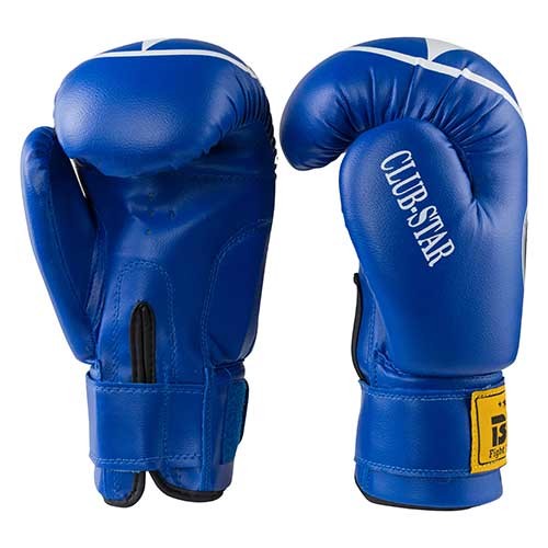 Боксерские перчатки BWS ClubStar, 12oz, синий