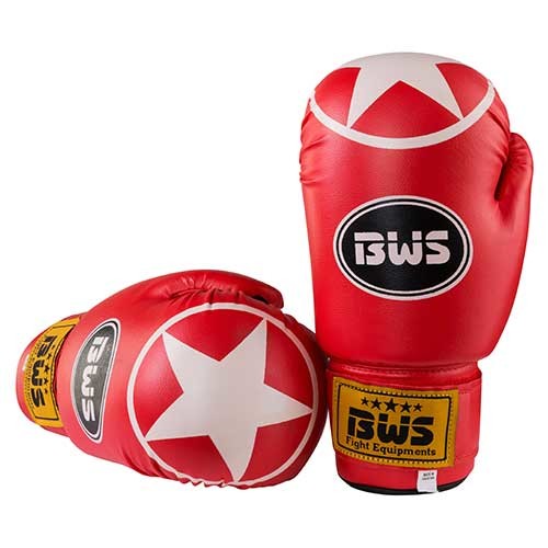 Боксерские перчатки BWS Club, 12oz, красный. Последняя пара!