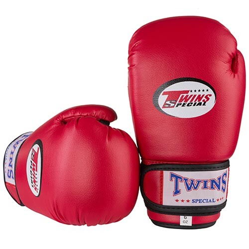 Боксерские перчатки Twins (aiba mod), FLEX, 8oz,10oz,12oz, красный.