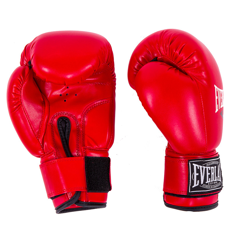 Боксерські рукавички Ever, DX-380, 6oz,8oz,10oz,12oz, червоний.