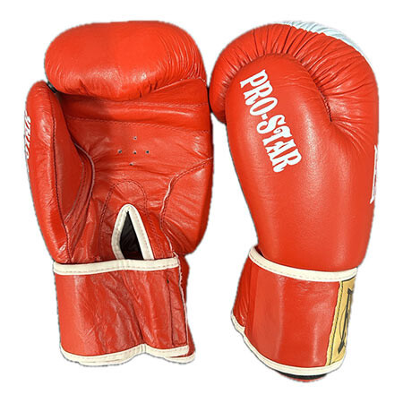 Боксерские перчатки Ever PRO STAR, кожа, 8oz, красный.