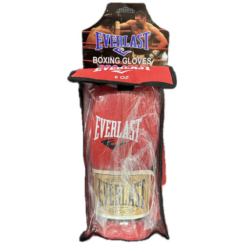 Боксерские перчатки Ever PRO STAR, кожа, 8oz, красный.