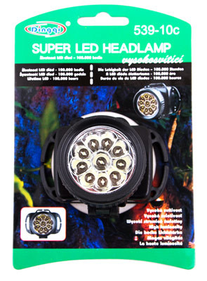 Фонарь на голову 10LED, 539-10С. Скидка от 10 шт.