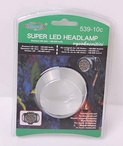 Фонарь на голову 10LED, 539-10С. Скидка от 10 шт.