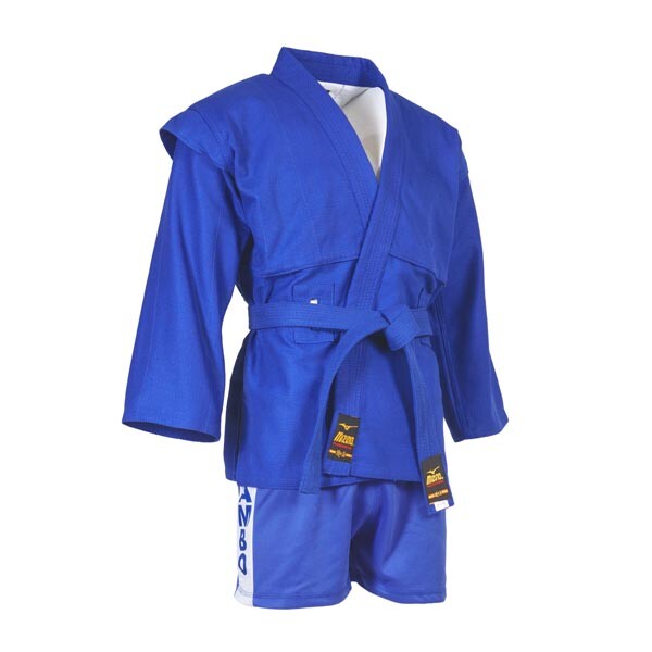 Самбовка Mizuno, куртка+шорты(эластан), 550г/м2, синий, рост 140-190см.