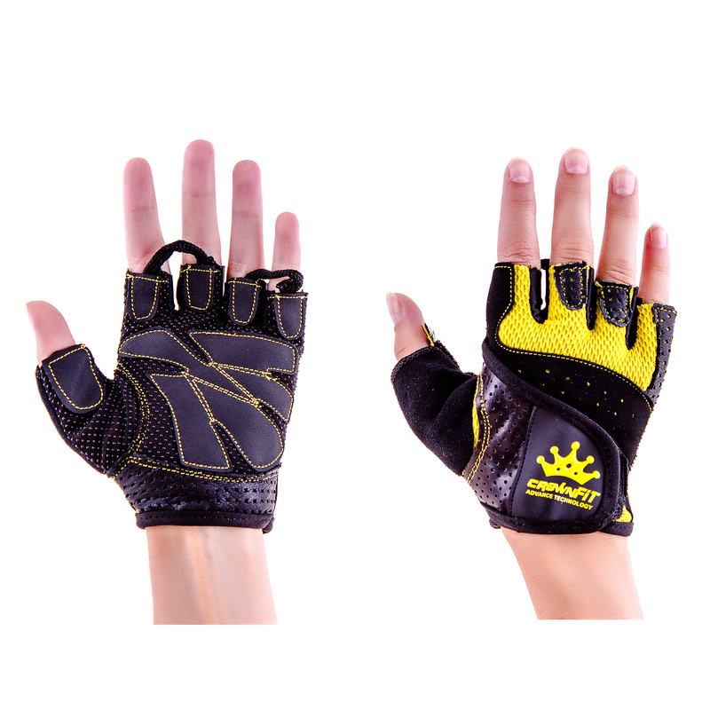 Перчатки вело, фитнес CrownFit Grippy Nap , RX-04, размер S, M, цвета в ассортименте.