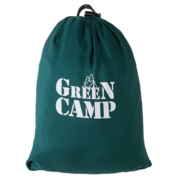 Гамак GreenCamp "MINAS", 270х180см, полиэстр, зеленый, 2 карабина.  Скидка на ящик.