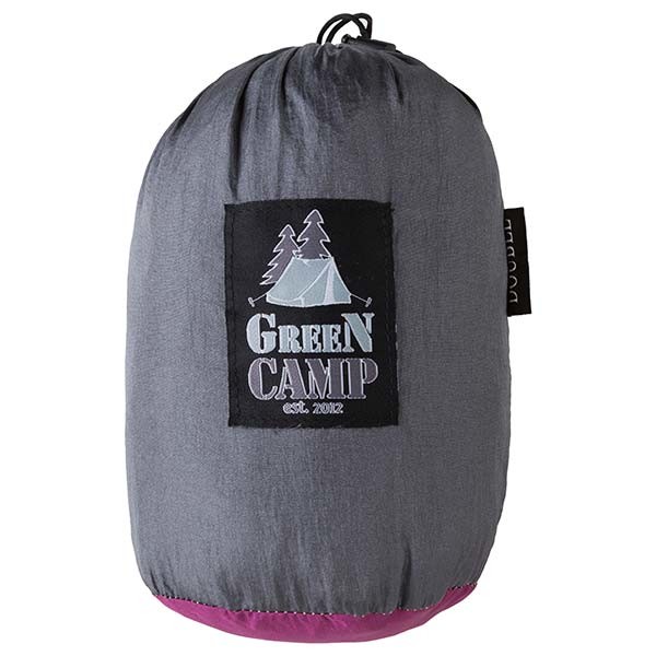 Гамак GreenCamp "VOYAGE", 300х200см, парашютный шелк, серый/вишневый. Скидка от 20 шт.