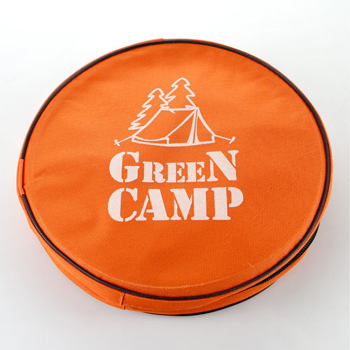 Ведро туристическое GreenCamp, 11л складное, оранж. 