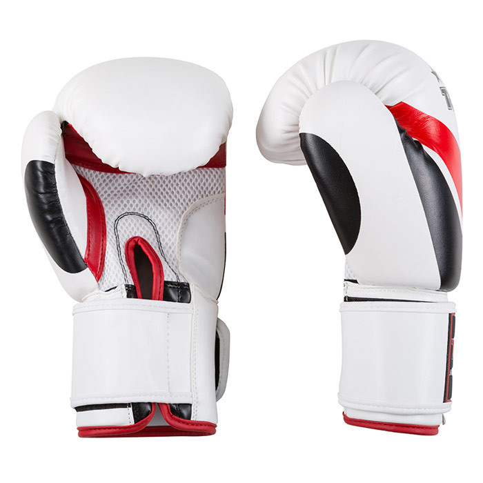 Боксерские перчатки TopTen, DX-31,  10oz,12oz, бело-красный. 