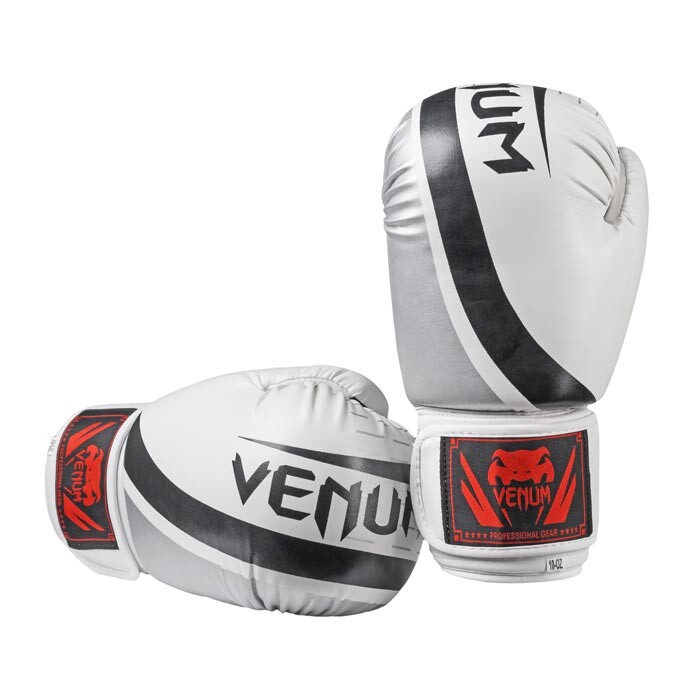 Боксерские перчатки Venum, DX-55, 10oz, белый-серебро.