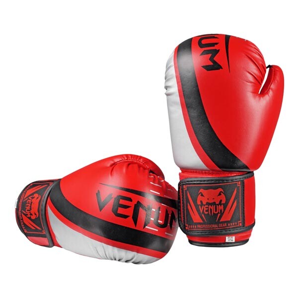 Боксерские перчатки Venum, DX-55, 12oz, красный-серебро.