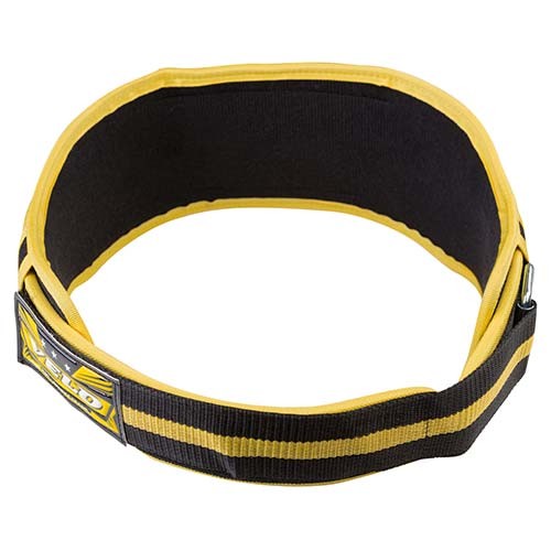 Пояс атлетический VELO Polyfoam 4", желто-черный, размеры L, XL, VLS-22