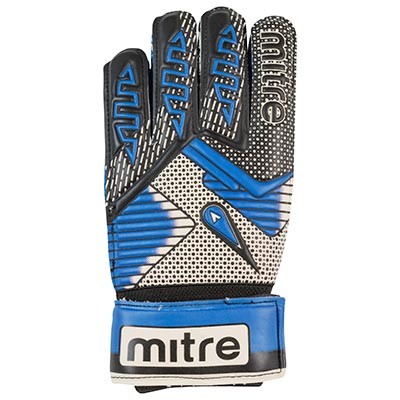 Вратарские перчатки Latex Foam MITRE, синий, размеры 6, 7, 8, 9.