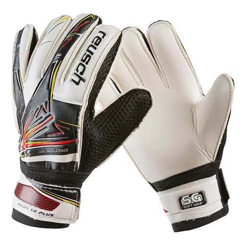Вратарские перчатки Latex Foam REUSCH, черно-белый, размеры 5, 6, 7, 8, 9.