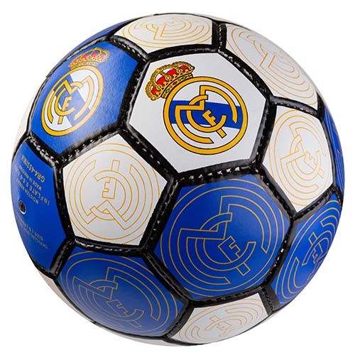 Мяч футбольный Grippy G-14  Real Madrid 4, бело/синий. Скидка от 50 шт