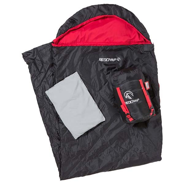 Спальник REDCAMP 1,3 кг, 210х75cm, капюшон, подушка, 150гр/м2.