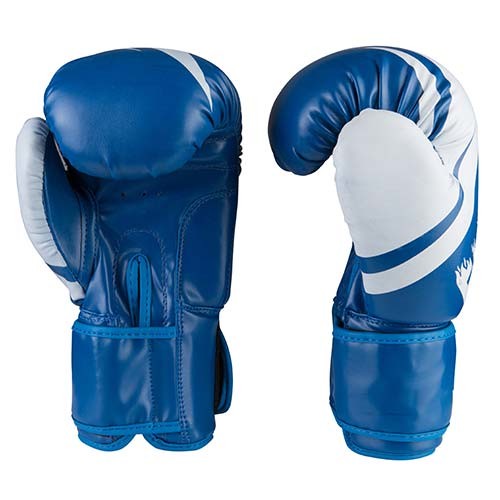 Боксерские перчатки Fire&Ice DX, 8oz, 10oz, 12oz, синий.