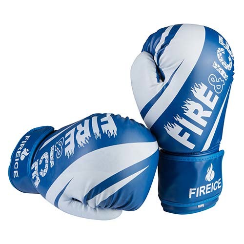 Боксерские перчатки Fire&Ice DX, 8oz, 10oz, 12oz, синий.