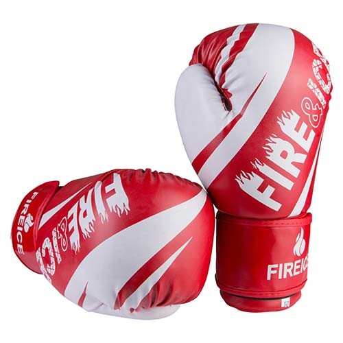 Боксерские перчатки Fire&Ice DX, 8oz, 10oz, 12oz, красный.