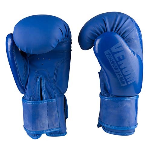 Боксерские перчатки Venum, матовый DX-2955, 8oz,10oz, синий.