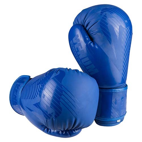 Боксерские перчатки Venum, матовый DX-2955, 8oz,10oz, синий.