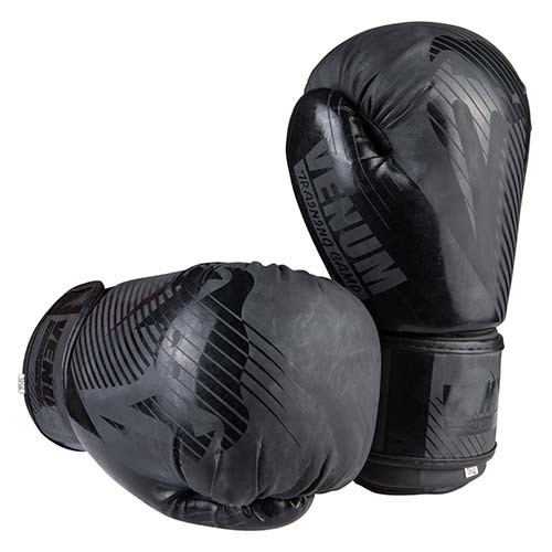 Боксерські рукавички Venum, матовий DX-2955, 8oz,10oz,12oz, чорний.