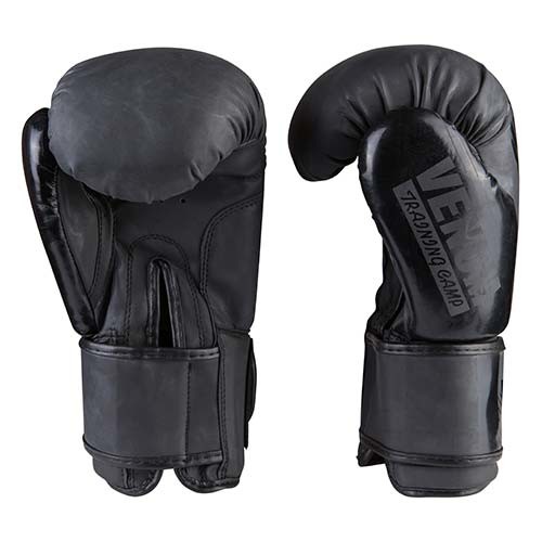 Боксерські рукавички Venum, матовий DX-2955, 8oz,10oz,12oz, чорний.