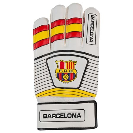 Вратарские перчатки Latex Foam FC BARCS, бело-желтый, размеры 5, 6, 7, 8, 9.