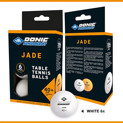 Кульки для настільного тенісу Donic Jade ball 40+, 6 шт., білий.