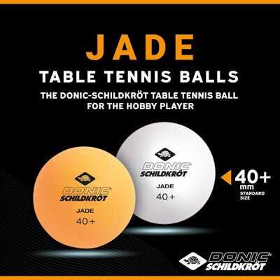 Кульки для настільного тенісу Donic Jade ball 40+, 6 шт., білий.