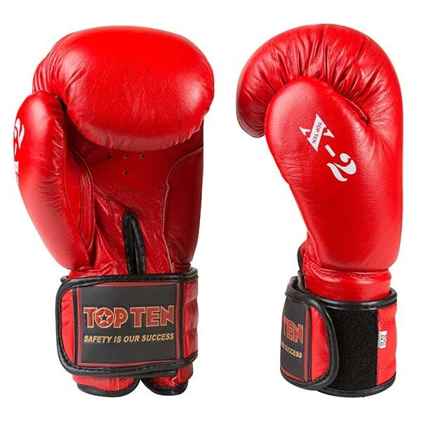 Боксерские перчатки TopTen X-2, DX, 8oz, красный.