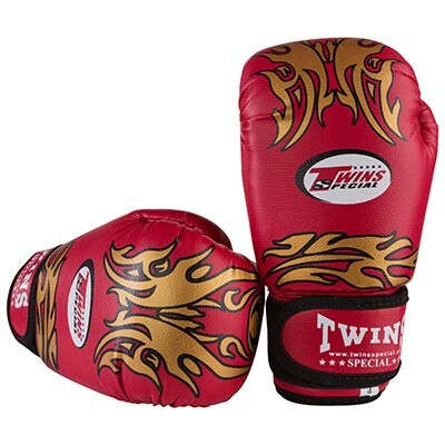 Боксерские перчатки Twins, PVC, 4oz, красный