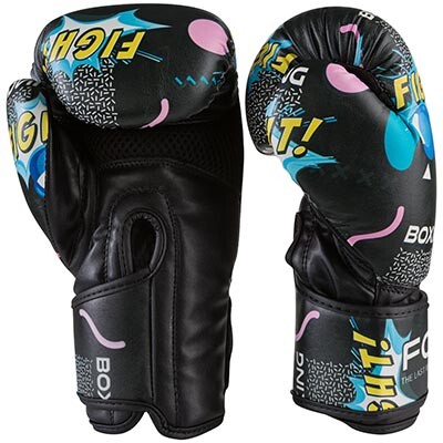 Боксерские перчатки FGT, Flex, 6oz, рисунок, fight(желтый)