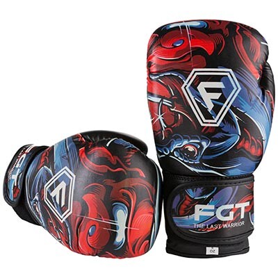 Боксерские перчатки FGT, Flex, 6oz, рисунок, red style