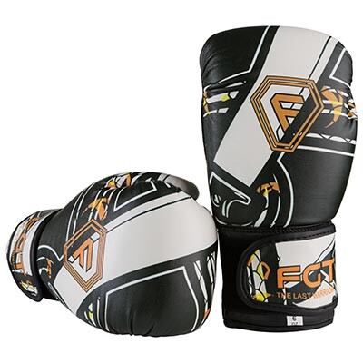 Боксерские перчатки FGT, Flex, 6oz, рисунок, белый