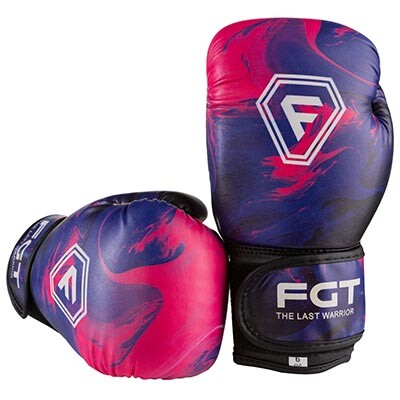 Боксерские перчатки FGT, Flex, 6oz, рисунок, фиолетовый
