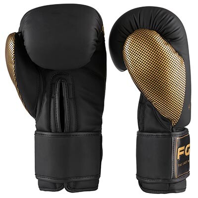 Боксерские перчатки FGT 2560, Flex, 8oz, 10oz, 12oz, черный/золото.