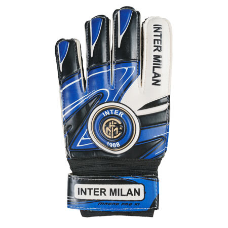 Вратарские перчатки Latex Foam INTERMILAN, бело-голубой, размеры 5, 6, 7, 8, 9.