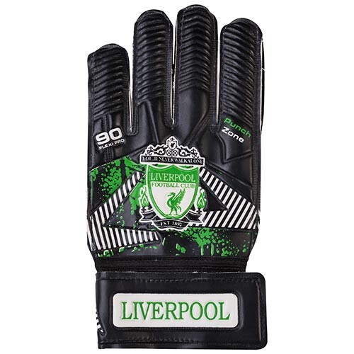 Вратарские перчатки Latex Foam LIVERPOOL, черно-белый, размеры 5, 6, 7, 8, 9.