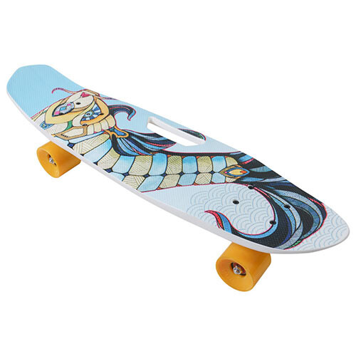 Скейт PennyBoard, 63х17cm, ручка, 5 видов, PU 60х45мм. Скидка на ящик. 