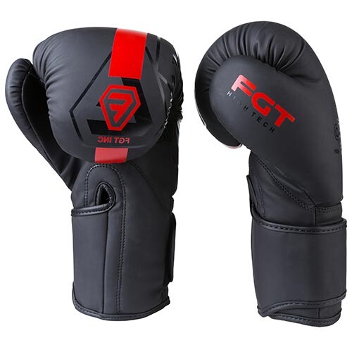Боксерські рукавички FGT 2171, Flex, 10oz, 12oz, чорний/червоний