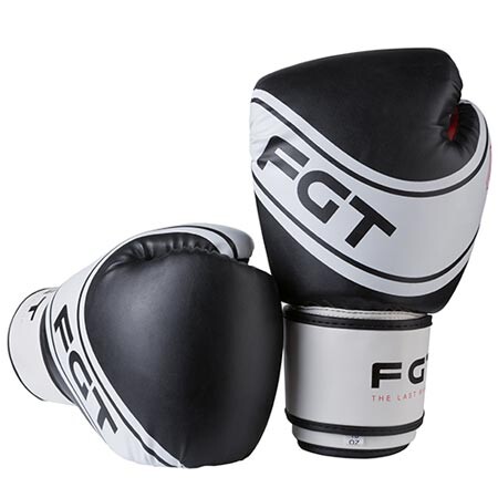 Боксерські рукавички FGT 2177, Flex, 8oz, 10oz, 12oz, чорний/білий
