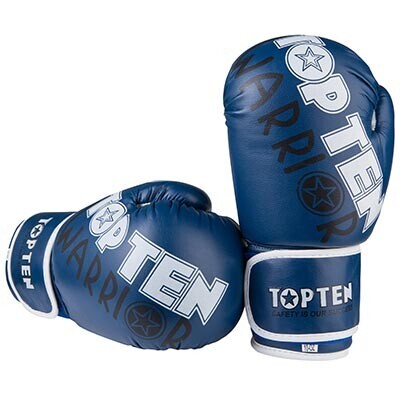 Боксерские перчатки TopTen WARRIOR, PVC, 4oz синий.